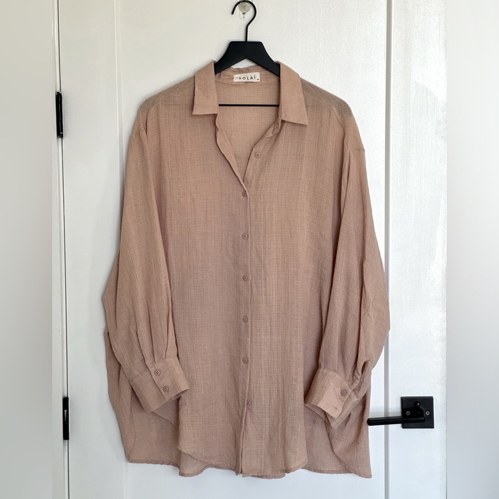 Poolside Oversized Button Top